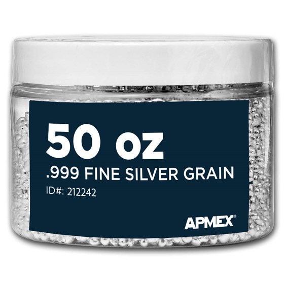 50 oz Silver Grain/Shot .999+ Fine 50 oz Silver Grain/Shot .999+ Fine