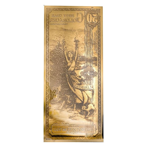 Buy 50 Utah Goldback Aurum Gold Foil Note (24k) APMEX