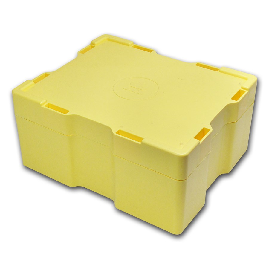 500-Coin 1 oz Silver Maple Leaf Monster Box (Empty, Yellow)