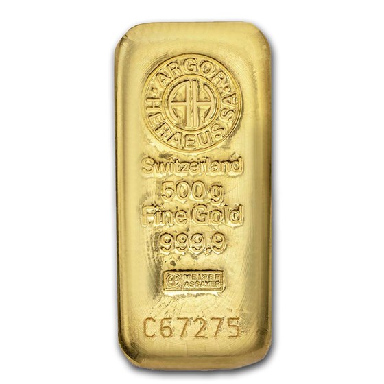 500 gram Gold Bar - Argor-Heraeus 500 gram Gold Bar - Argor-Heraeus