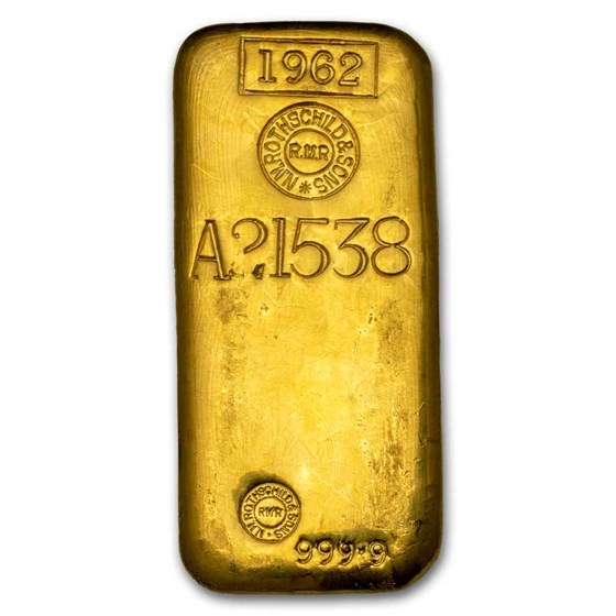 500 Gram Gold Bar - N.M. Rothschild (1962 Vintage) 500 Gram Gold Bar - N.M. Rothschild (1962 Vintage)