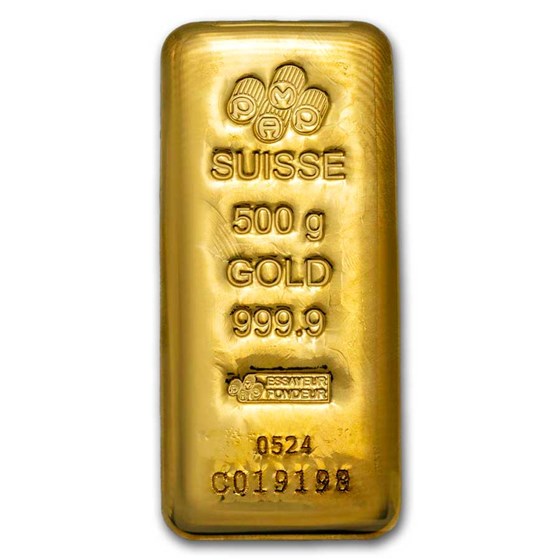 500 gram Gold Bar - PAMP Suisse (Cast with COA) 500 gram Gold Bar - PAMP Suisse (Cast with COA)