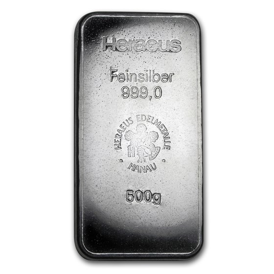 500 gram Silver Bar - Argor-Heraeus (Pressed)
