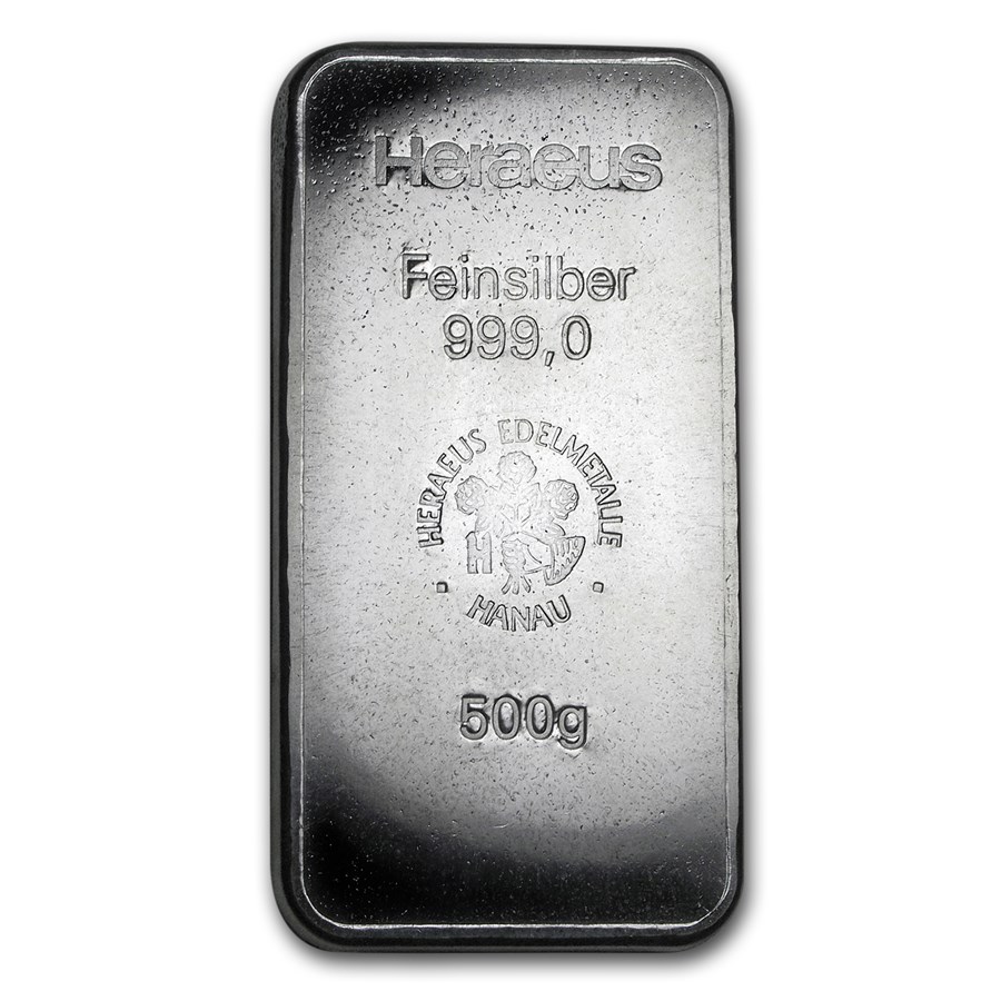 500 gram Silver Bar - Argor-Heraeus (Pressed)