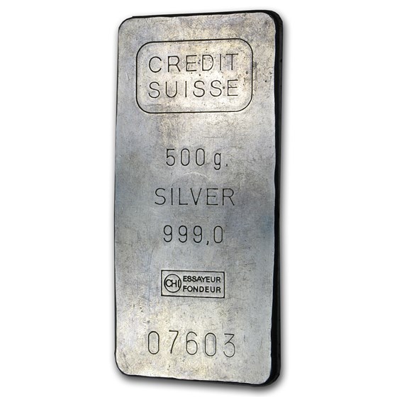 500 gram Silver Bar - Credit Suisse 500 gram Silver Bar - Credit Suisse