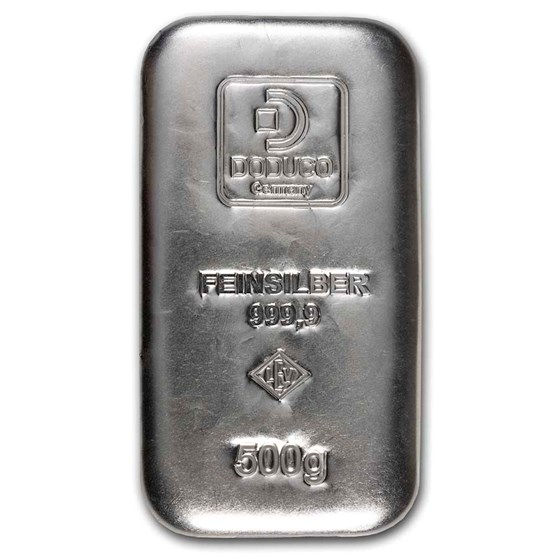 500 gram Silver Bar - Doduco/LEV 500 gram Silver Bar - Doduco/LEV