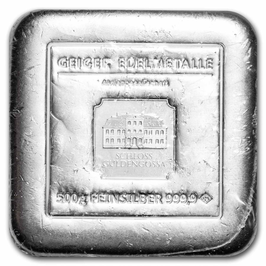 Buy 500 gram Silver Bar Geiger (CastPoured) APMEX
