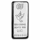 500 gram Silver Bar - Holy Land Mint (Dove of Peace, Cast-Poured)