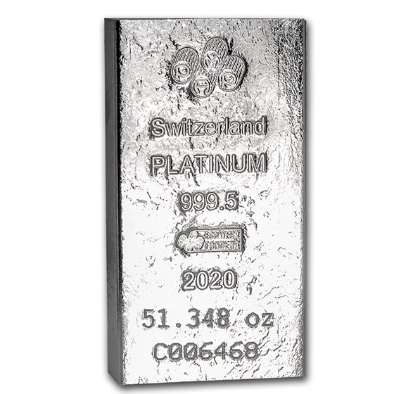 51.348 oz Platinum Bar - PAMP Suisse (w/Assay) 51.348 oz Platinum Bar - PAMP Suisse (w/Assay)