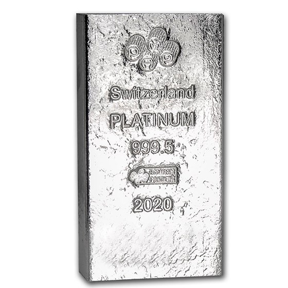 51.541 oz Platinum Bar - PAMP Suisse (w/Assay)