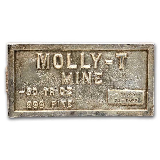 53.00 oz Silver Bar - Molly-T Mine 53.00 oz Silver Bar - Molly-T Mine