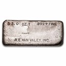 53 oz Silver Bar - Vintage R.E. Van Valey Inc.
