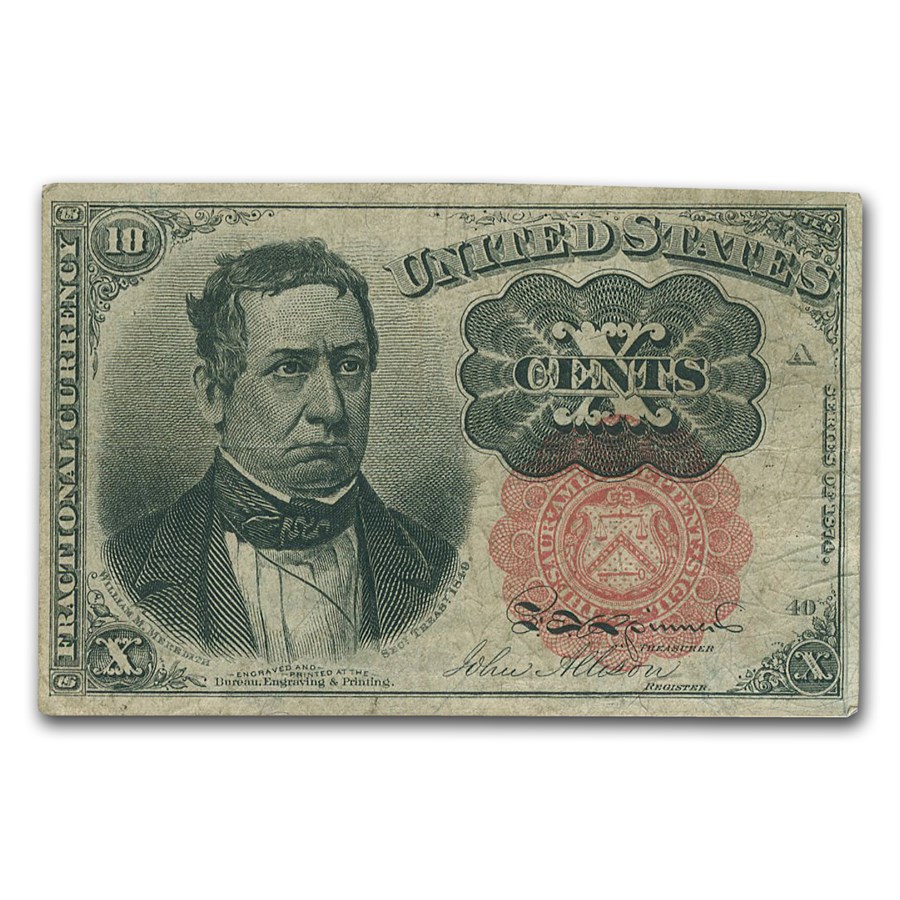 5th Issue Fractional Currency 10 Cents Fine (Fr#1265)