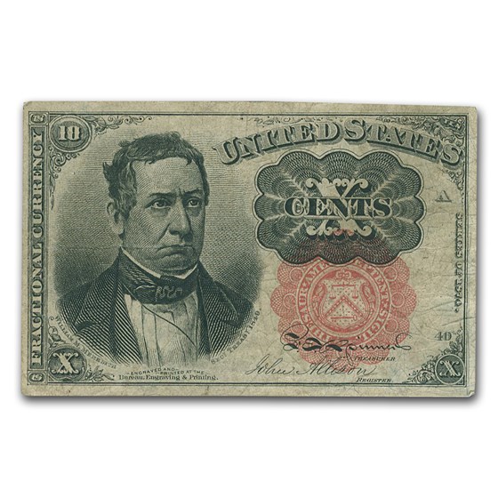 5th Issue Fractional Currency 10 Cents Fine (Fr#1265) 5th Issue Fractional Currency 10 Cents Fine (Fr#1265)