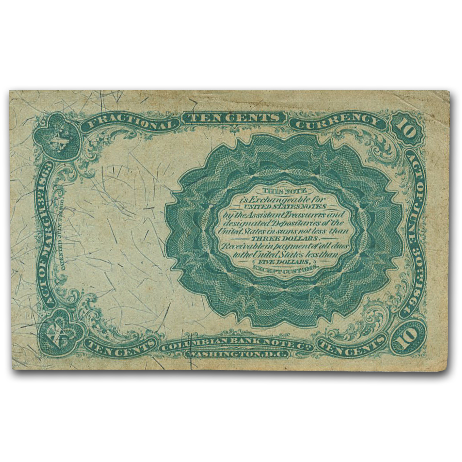 Buy 5th Issue Fractional Currency 10 Cents XF (FR#1265) | APMEX