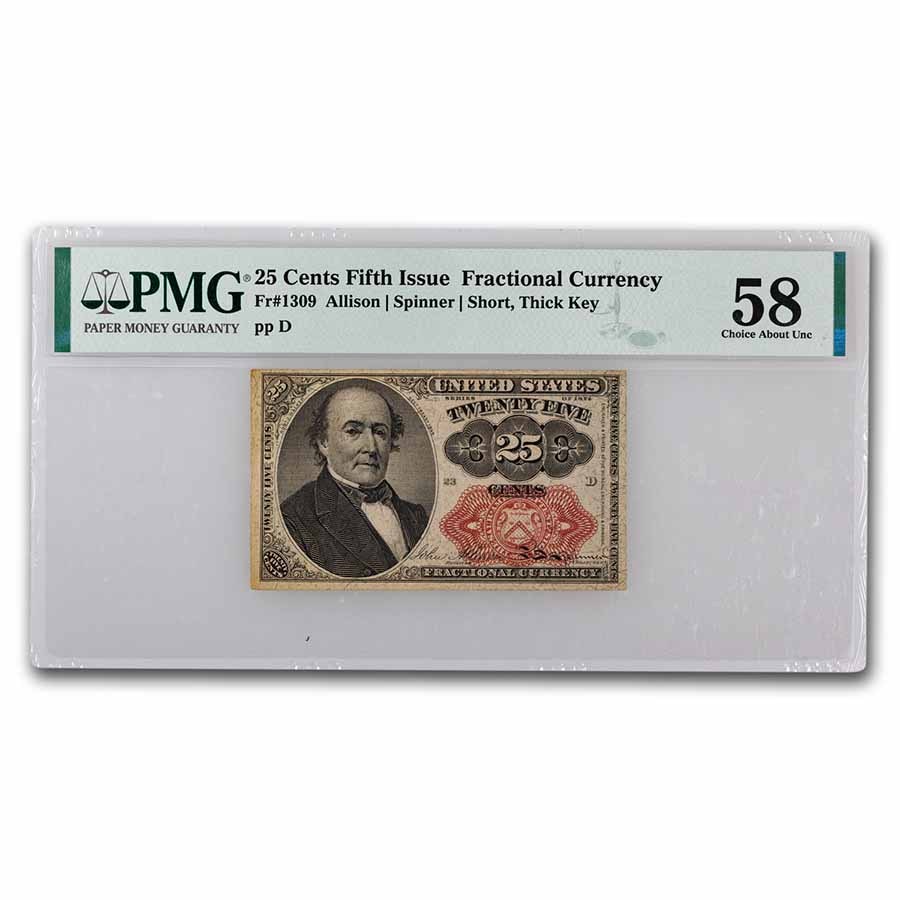 Buy 5th Issue Fractional Currency 25 Cents AU-58 PMG (Fr#1309) | APMEX
