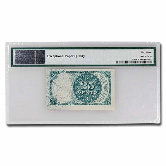 5th Issue Fractional Currency 25 Cents CU-63 EPQ PMG (Fr#1309) 5th Issue Fractional Currency 25 Cents CU-63 EPQ PMG (Fr#1309)