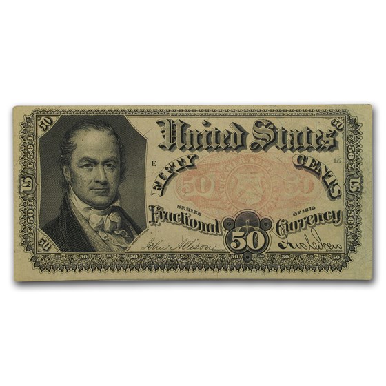 5th Issue Fractional Currency 50 Cents AU (Fr#1381)