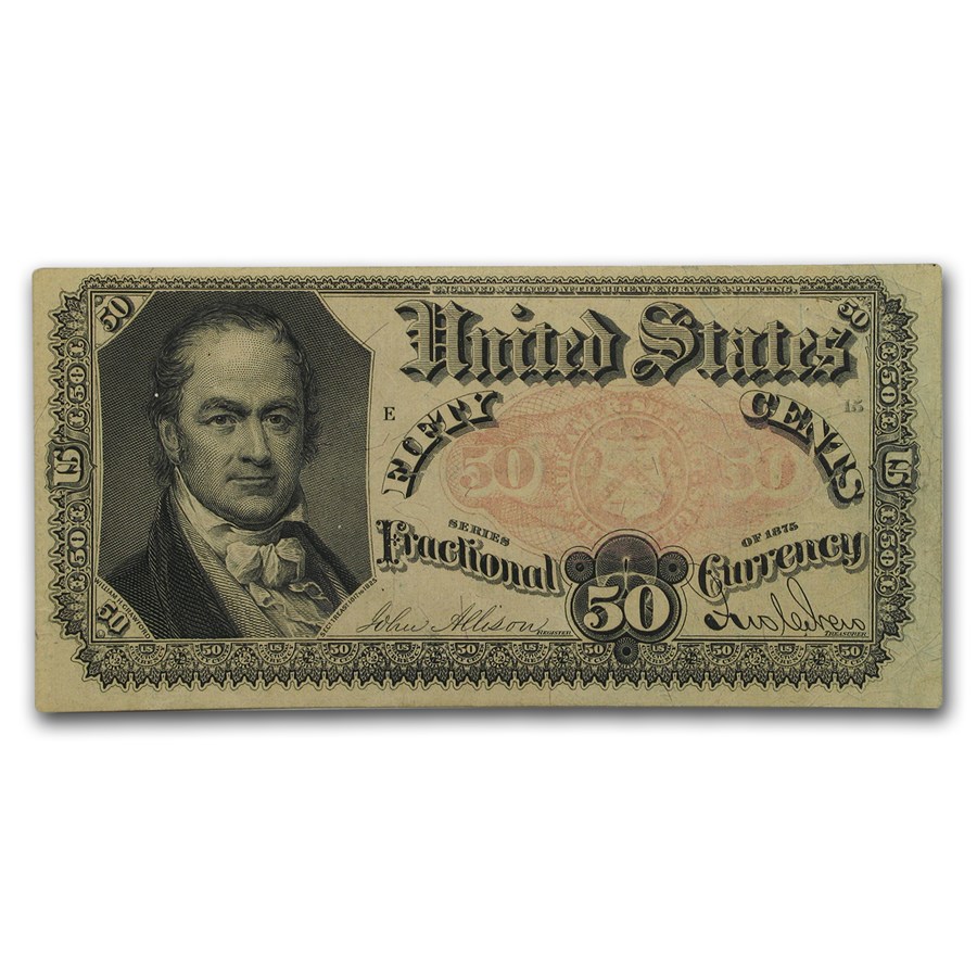5th Issue Fractional Currency 50 Cents AU (Fr#1381)