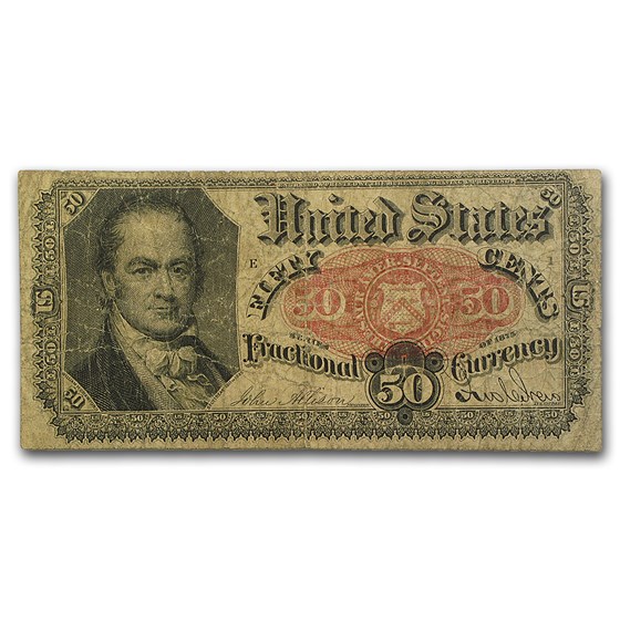 5th Issue Fractional Currency 50 Cents Fine (Fr#1380)
