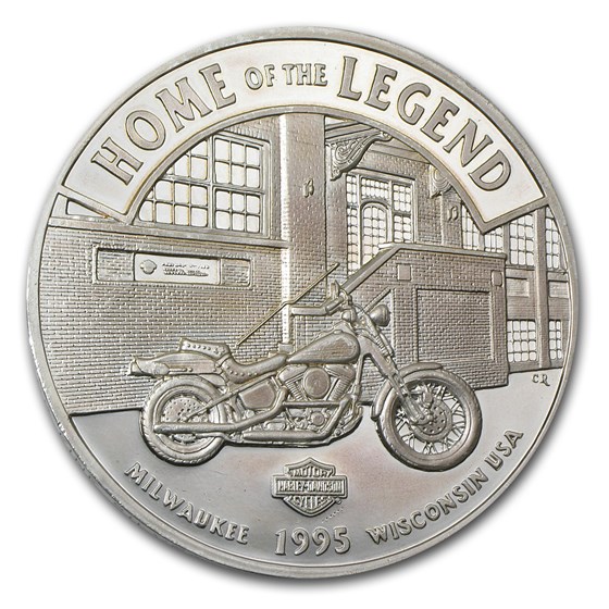 Buy 6.91 oz Silver Round Harley Davidson Calendar (1995) APMEX