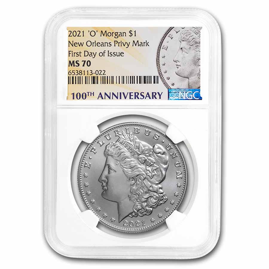 Buy 6-Coin 2021 Morgan/Peace Dollar Set MS-70 NGC (First Day) | APMEX