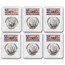 6-Coin 2021 Morgan/Peace Dollar Set MS-70 PCGS (AR, Cleveland)