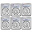 6-Coin 2021 Morgan/Peace Dollar Set MS-70 PCGS (AR)