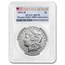 6-Coin 2021 Morgan/Peace Dollar Set MS-70 PCGS (First Day, Flag)