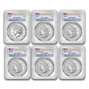 6-Coin 2021 Morgan/Peace Dollar Set MS-70 PCGS (FirstStrike®)