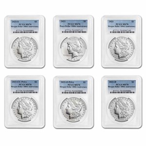 Buy 6-Coin 2021 Morgan/Peace Dollar Set MS-70 PCGS | APMEX