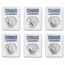 6-Coin 2021 Morgan/Peace Dollar Set MS-70 PCGS