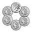 6-Coin 2021 Silver Morgan and Peace Dollar Set (Box & COA)