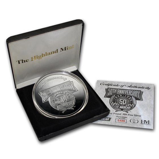6 oz Silver Round - Nascar 50th Anniversary