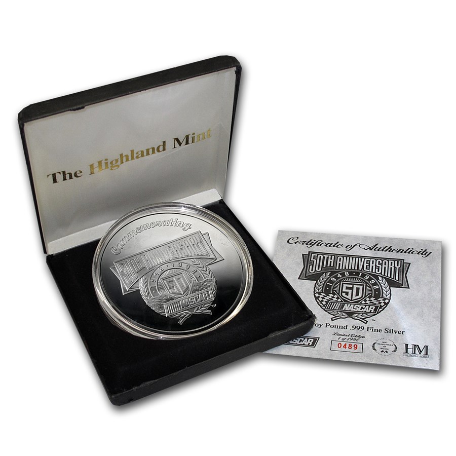 6 oz Silver Round - Nascar 50th Anniversary