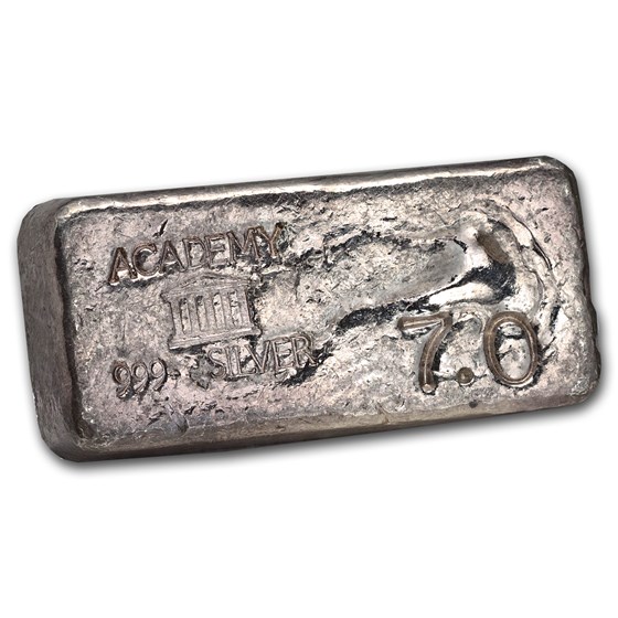 7.0 oz Silver Bar - Academy (Vintage) 7.0 oz Silver Bar - Academy (Vintage)