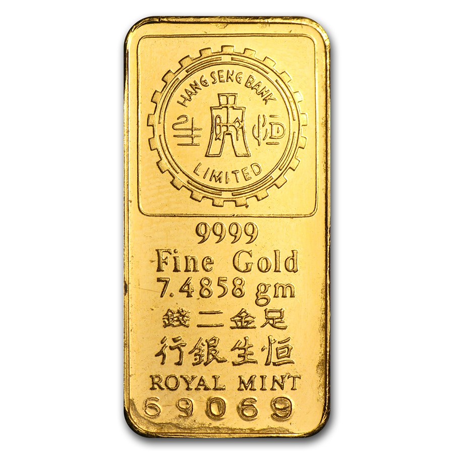7.4858 gram Gold Bar - Hang Seng Bank