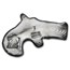 7 oz Hand Poured Silver Derringer Pistol