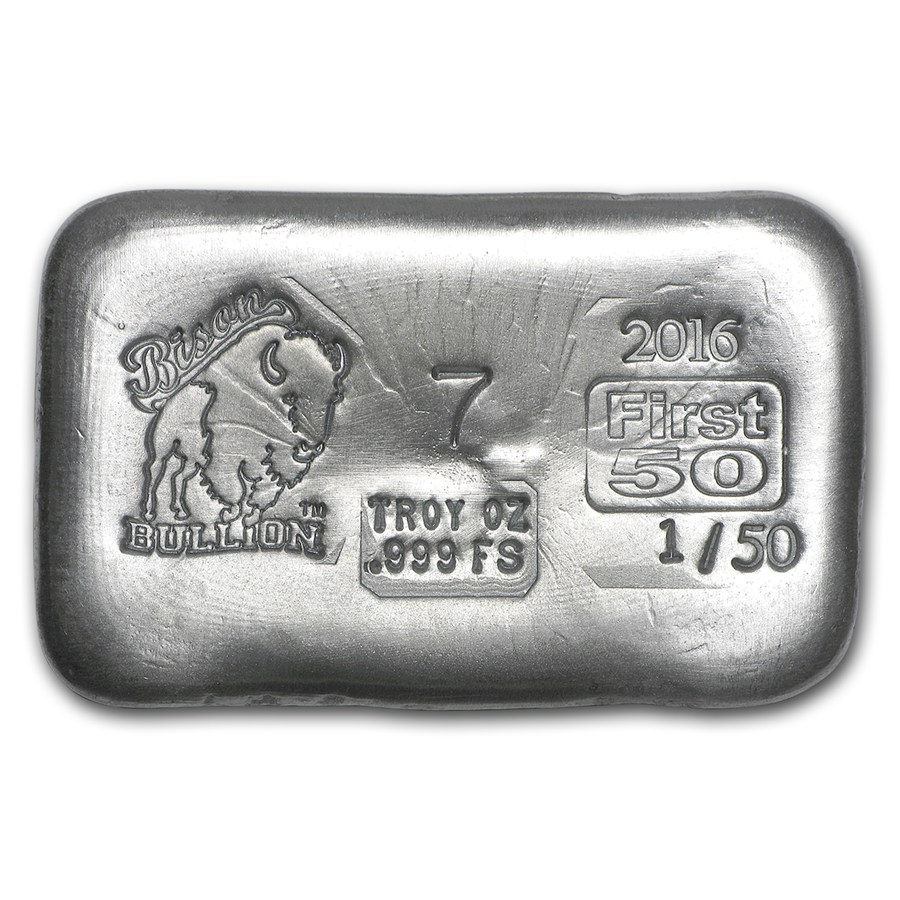 Buy 7 oz Silver Bar - Bison Bullion (1st 50 Issued, Serial #1) | APMEX