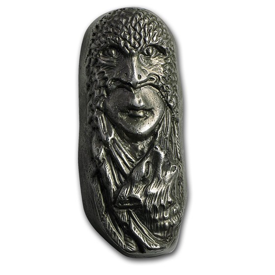7 oz Silver Bar - Bison Bullion (Eagle Mask/1st 50 Issued, #3) 7 oz Silver Bar - Bison Bullion (Eagle Mask/1st 50 Issued, #3)