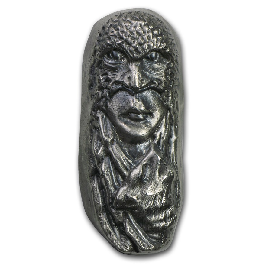 Buy 7 oz Silver Bar - Bison Bullion (Eagle Mask/1st 50 Issued, #5) | APMEX