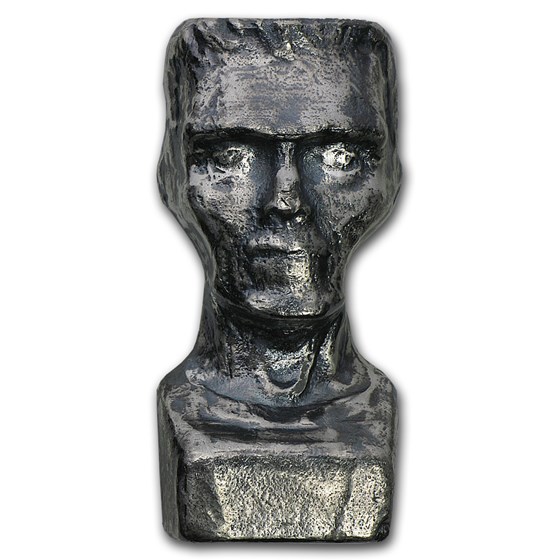 7 oz Silver - MK Barz & Bullion (3D Frankenstein) 7 oz Silver - MK Barz & Bullion (3D Frankenstein)