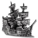 8.2 oz Silver Hand Poured Statue - Flying Dutchman