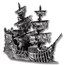 8.2 oz Silver Hand Poured Statue - Flying Dutchman