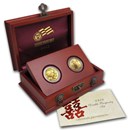 8-8-2008 2-Coin Gold Double Prosperity Set (w/Box & COA)