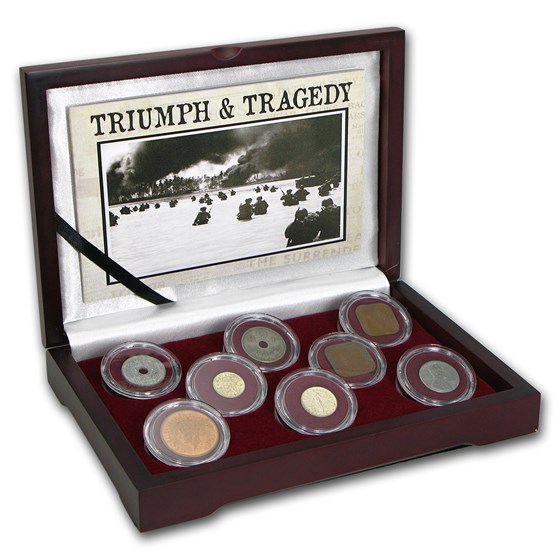 8-Coin Collection Triumph & Tragedy WWII Pacific Theater 8-Coin Collection Triumph & Tragedy WWII Pacific Theater