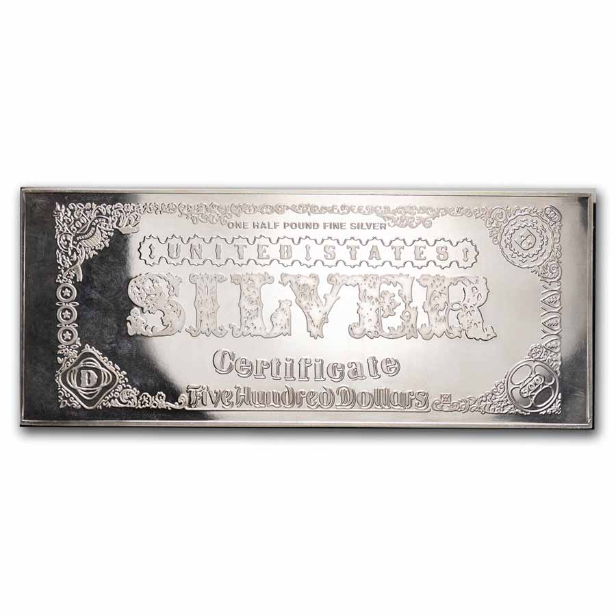 Buy 8 oz Silver Bar - $500 Silver Certificate (Washington) | APMEX