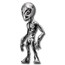 8 oz Silver Hand Poured Statue - Alien