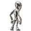 8 oz Silver Hand Poured Statue - Alien