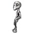 8 oz Silver Hand Poured Statue - Alien